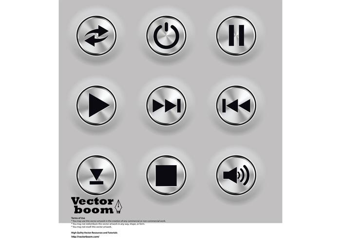 Metal Buttons Vectors Metal Buttons Vectors