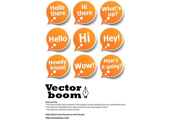 Vector Pack – Greeting Bubble Stickers Vector Pack – Greeting Bubble Stickers