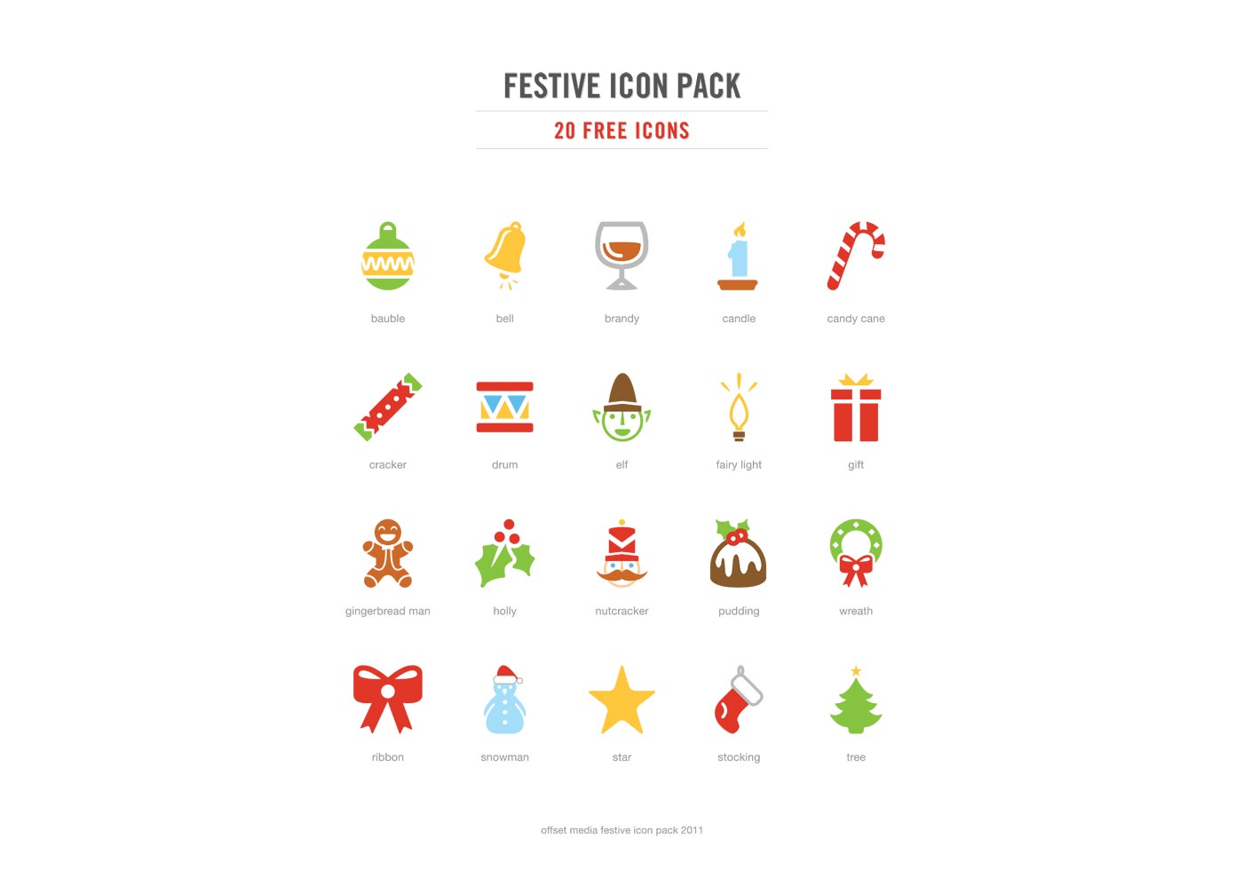 Free Festive Icon Vector Pack