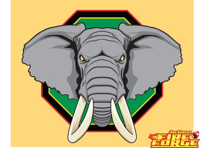 African Elephant Head Vector African Elephant Head Vector