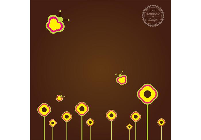 Flowers and Butterflies Vector Flowers and Butterflies Vector