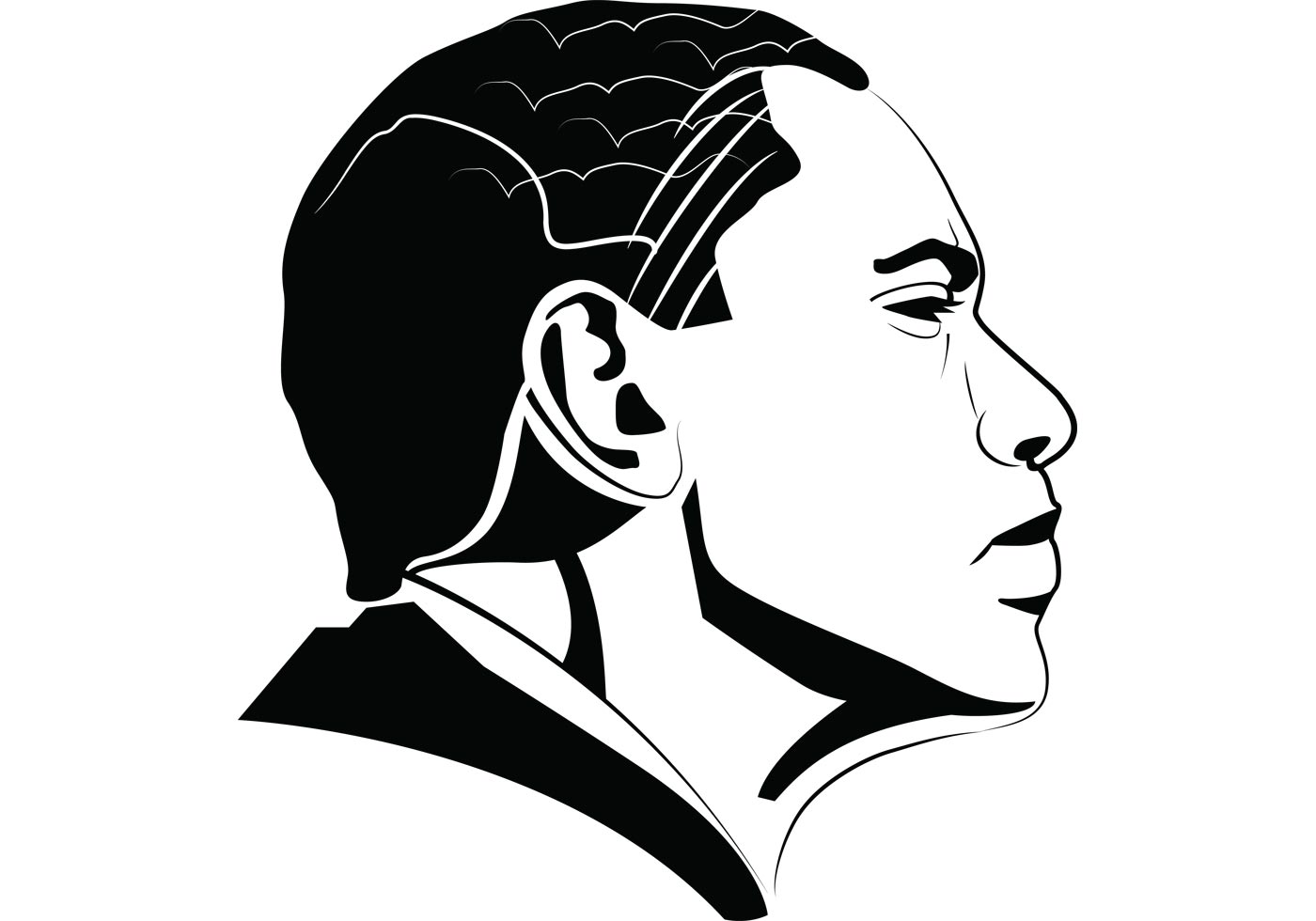 Black And White Vector Art Black And White Vector Portrait