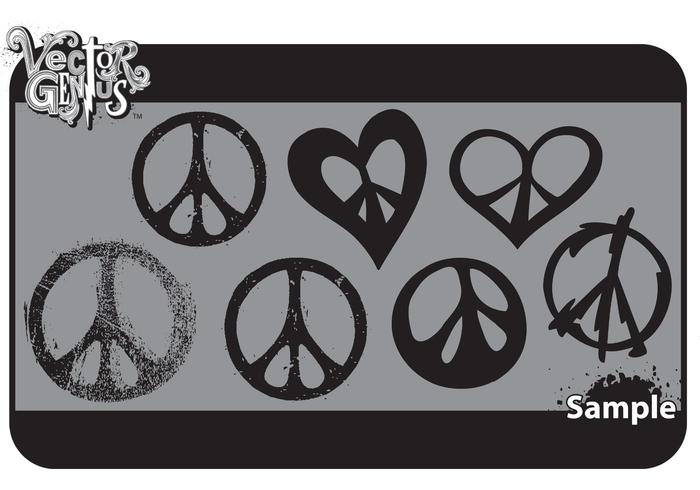 Free Peace Sign Vector Art and Grungy Peace Vector Set Free Peace Sign Vector Art and Grungy Peace Vector Set