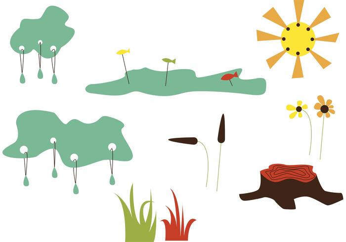 The mountain lake - vector clipart The mountain lake - vector clipart