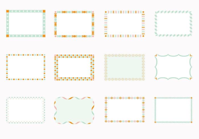 Funky Square Frames Vectors