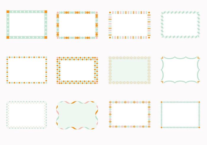 Funky Square Frames Vectors