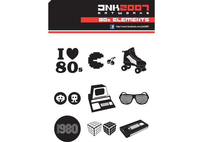 Retro Vector 80's Elements Retro Vector 80's Elements