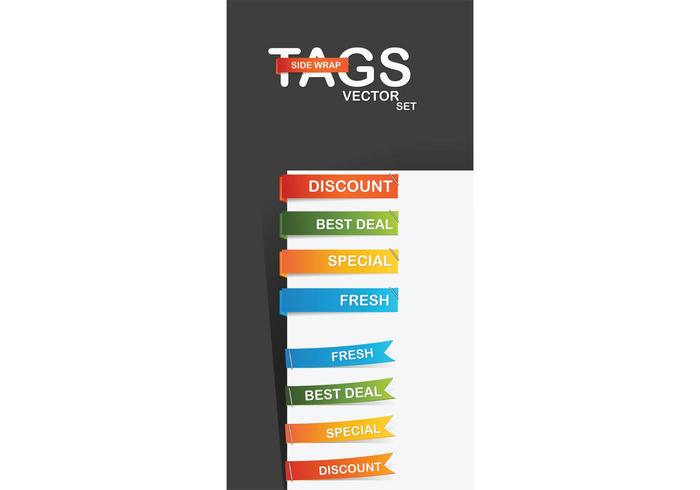 Vector side-wrap tags Vector side-wrap tags