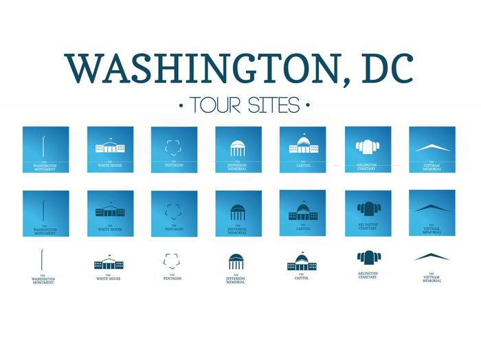 Icons Vector Pack of Washington, DC Icons Vector Pack of Washington, DC