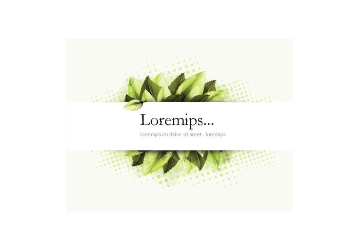 Banner Vector with Greenery Banner Vector with Greenery