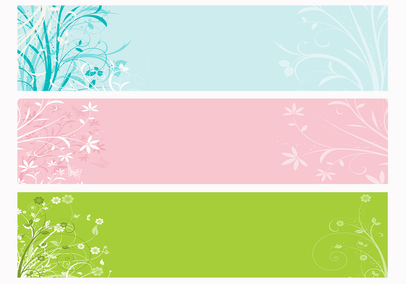 Spring Floral Vector Banner Pack 42348 Vector Art at Vecteezy