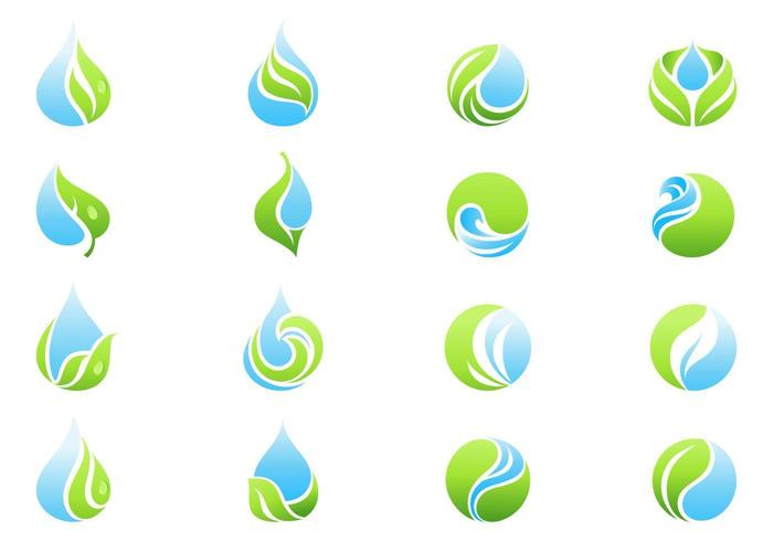 Icono de agua Vector Pack - Iconos de medio ambiente