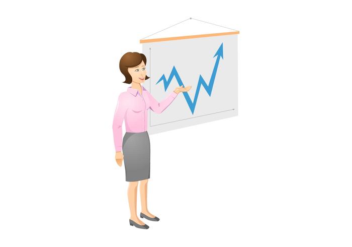 Business Woman Vector Presentation Business Woman Vector Presentation