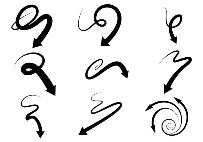 Swirly Flecha Vector Pack