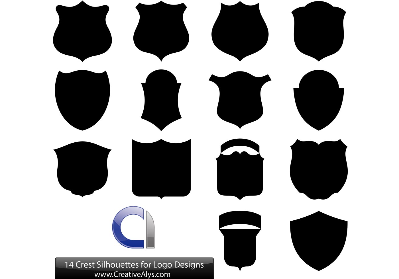 Download 14 Crest Silhouettes for Logo Designs - Download Free ...