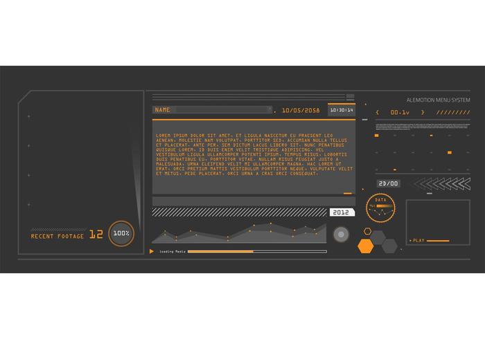 Futuristic Vector Menu System Futuristic Vector Menu System