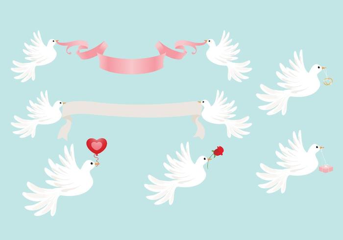 Wedding Dove Vector Pack