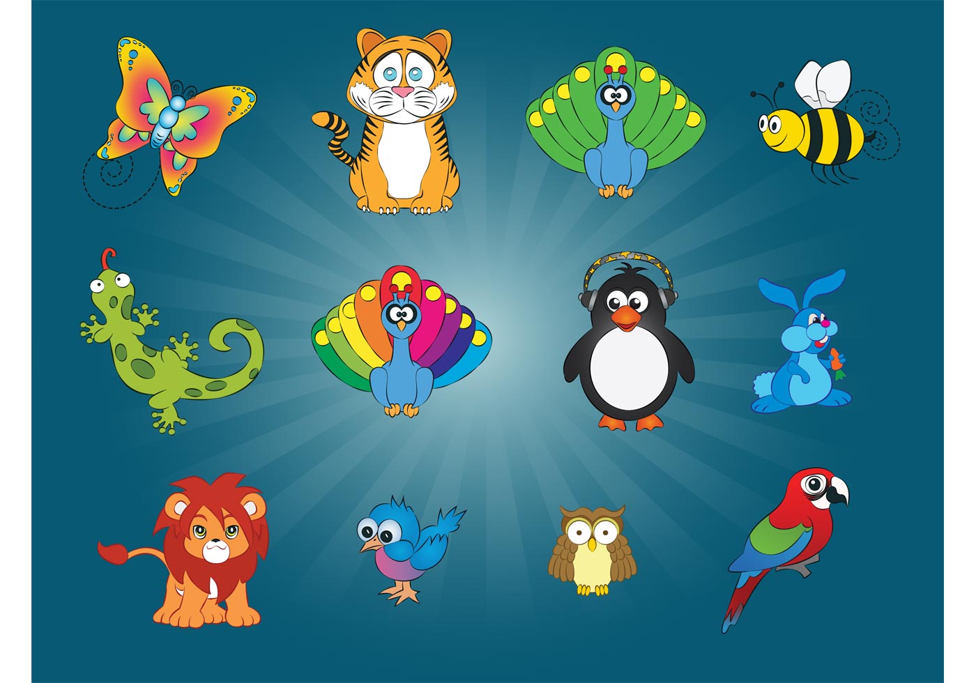 Download 12 Animal Vector Graphics