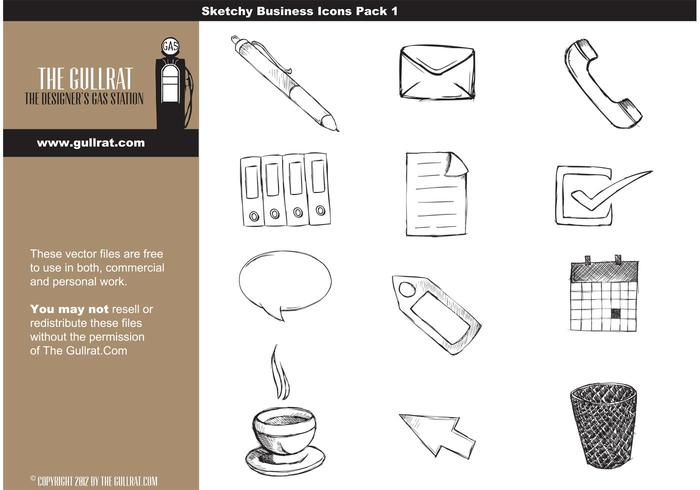 Sketchy Business Vector Pack Sketchy Business Vector Pack