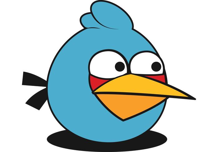 Blue Angry Bird Vector