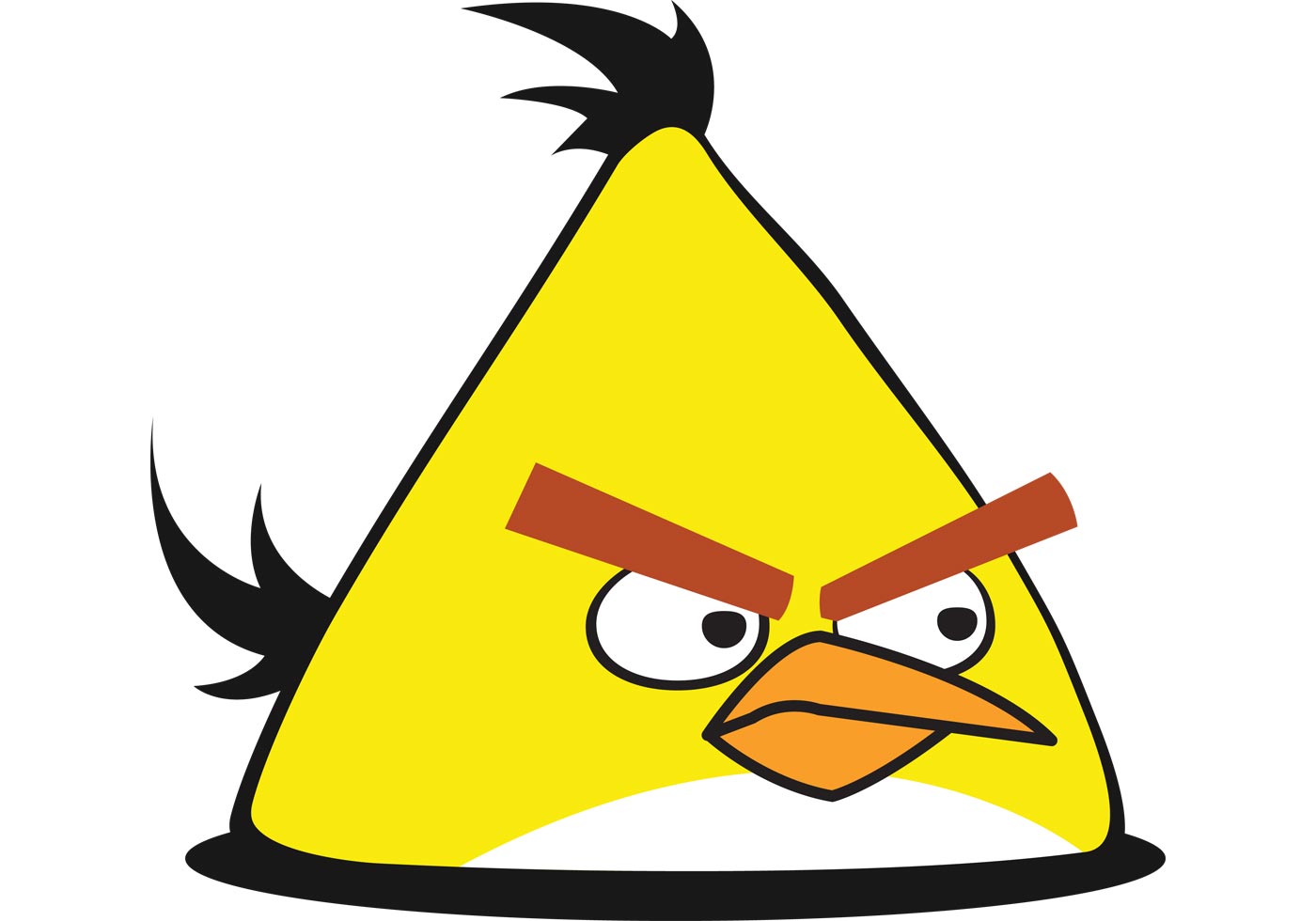 Yellow Angry Bird Vector