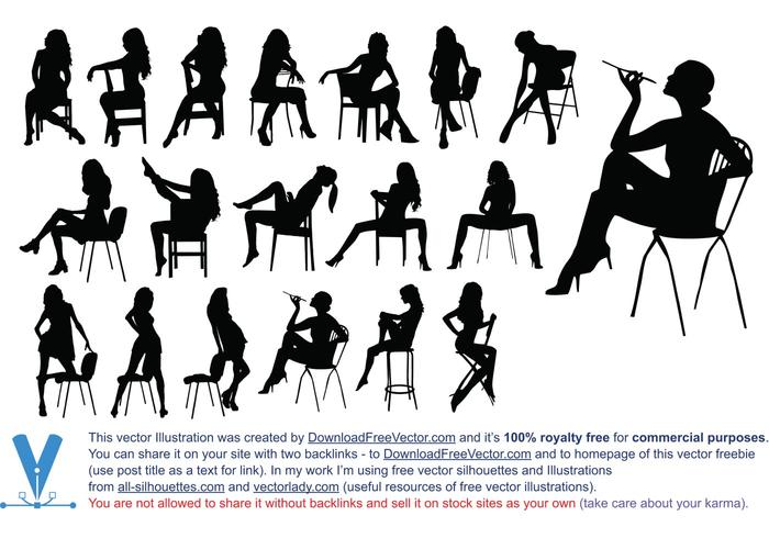 Sitting Girl Vector Pack Sitting Girl Vector Pack