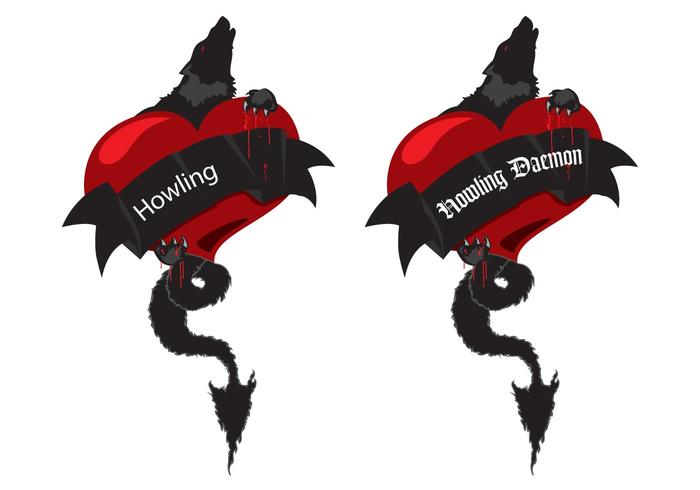 Howling Daemon Wolf Vector Howling Daemon Wolf Vector
