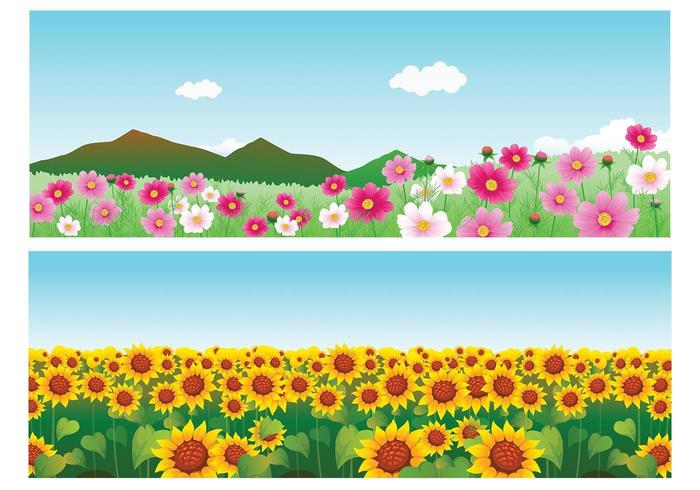 Verano Flor Vector Wallpaper Pack