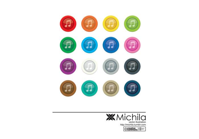Music Button Vector Music Button Vector