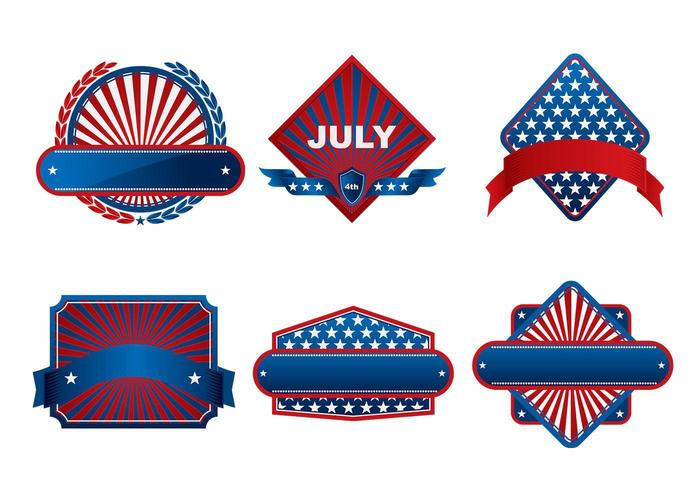Fourth of July Banner Vector Pack 
