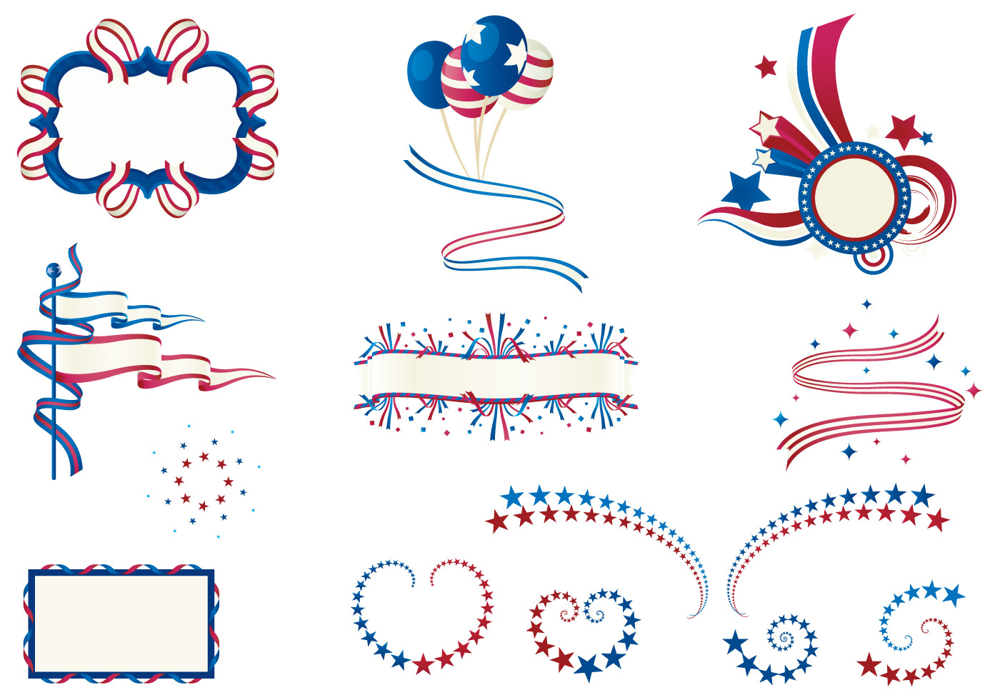 Download Fourth of July Vector Pack 47387 Vector Art at Vecteezy