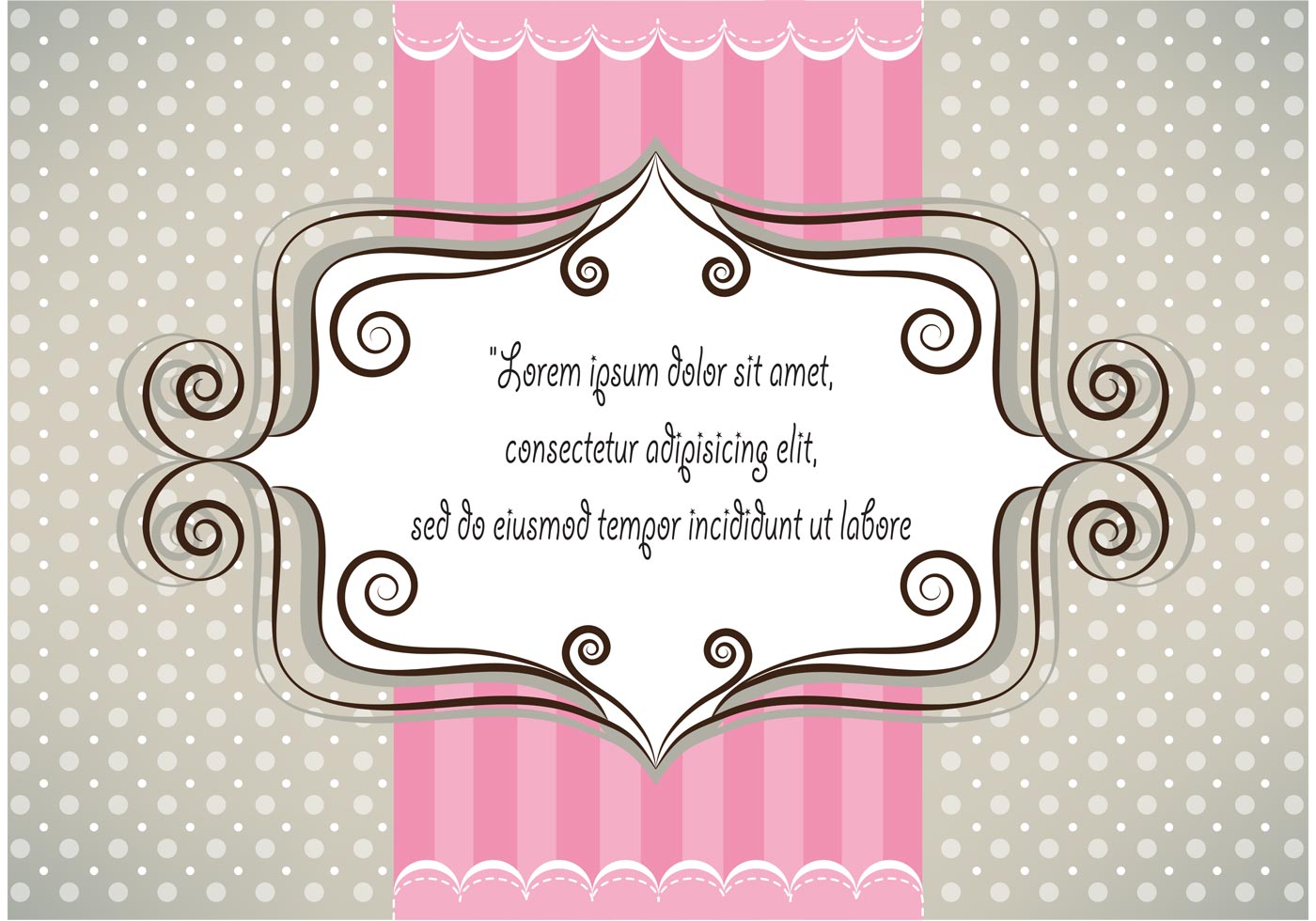 Lovely pink and gray card design - Download Free Vector Art, Stock Graphics & Images