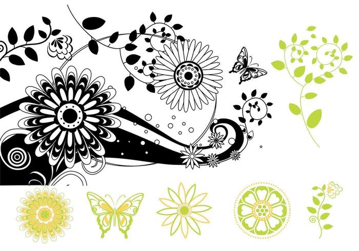 Butterfly Floral Vector Pack 