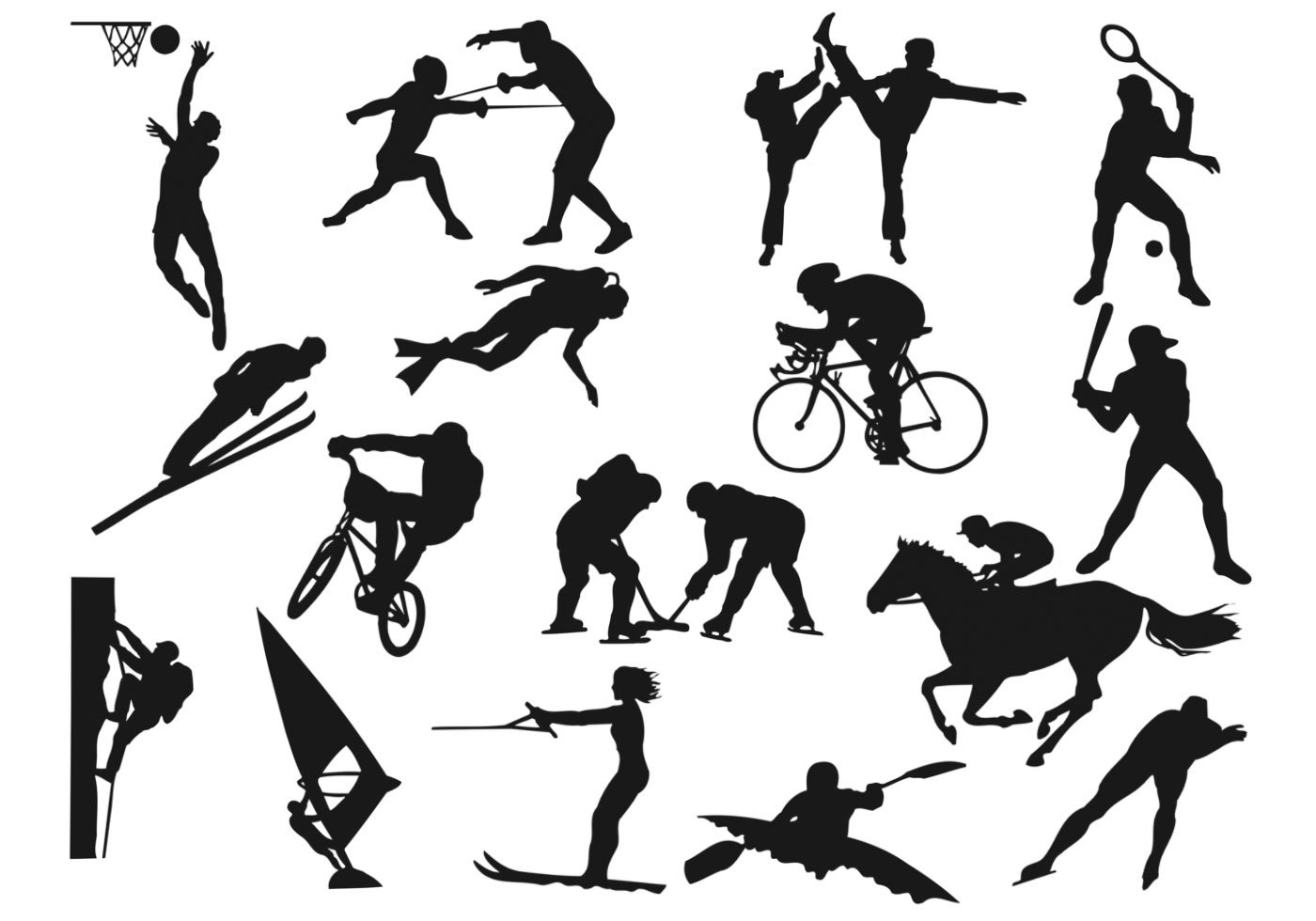 Sports Silhouette Clip Art