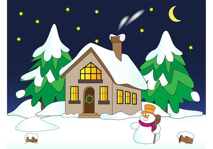 House with Snow Vector House with Snow Vector