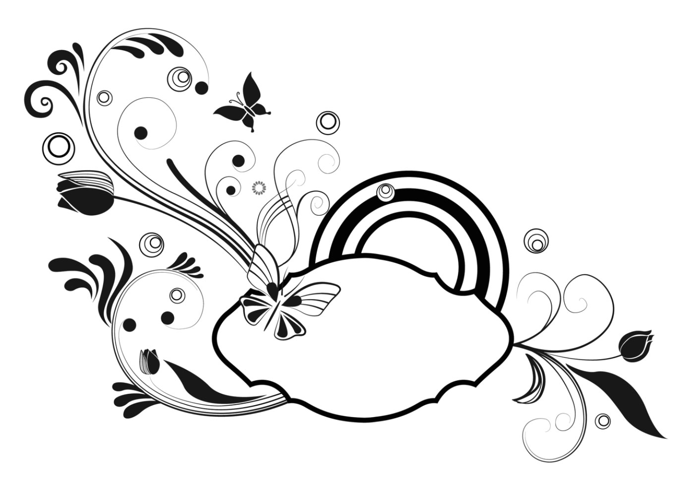 Download Floral Frame Vector Pack 49172 Vector Art at Vecteezy