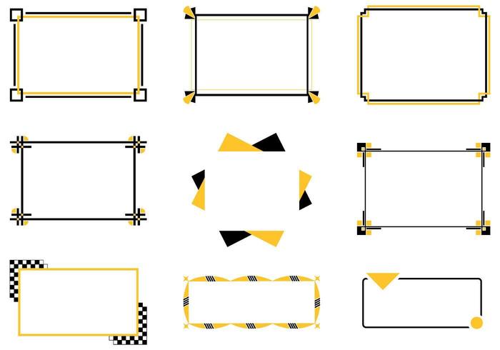 Funky Retro Borders Vector Pack 