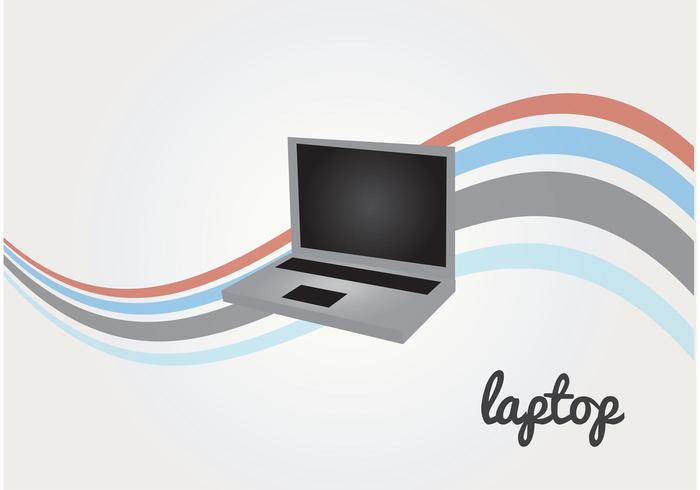 Laptop Vector in vintage style background vector Laptop Vector in vintage style background vector