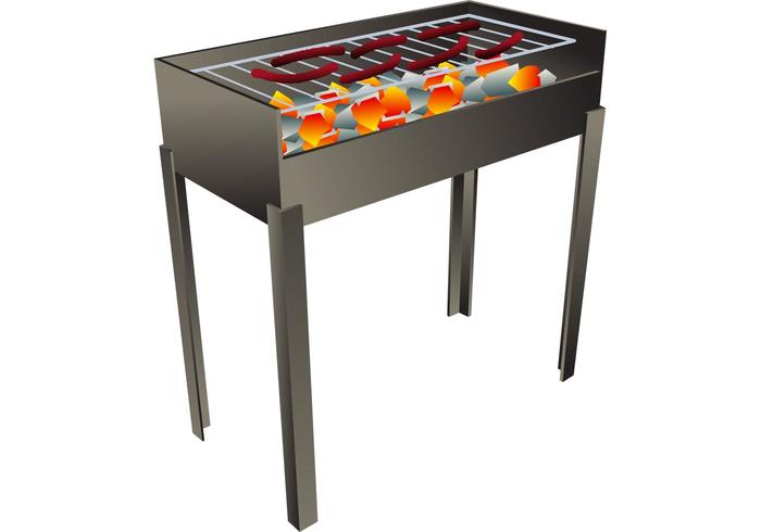 Barbecue Vector with nice spicy sausages Barbecue Vector with nice spicy sausages