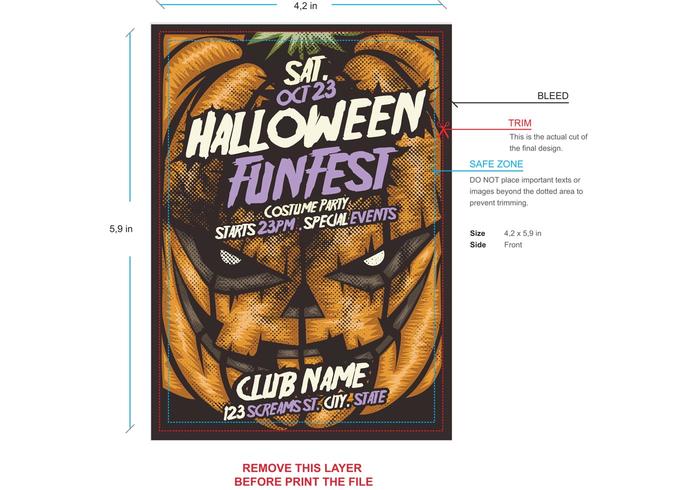 Pumpkin Halloween Flyer Template Pumpkin Halloween Flyer Template