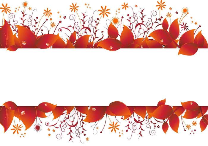 Hojas de otoño Banner Vector