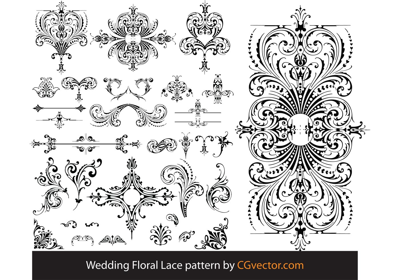Download Wedding Floral Lace pattern vector - Download Free Vector Art, Stock Graphics & Images