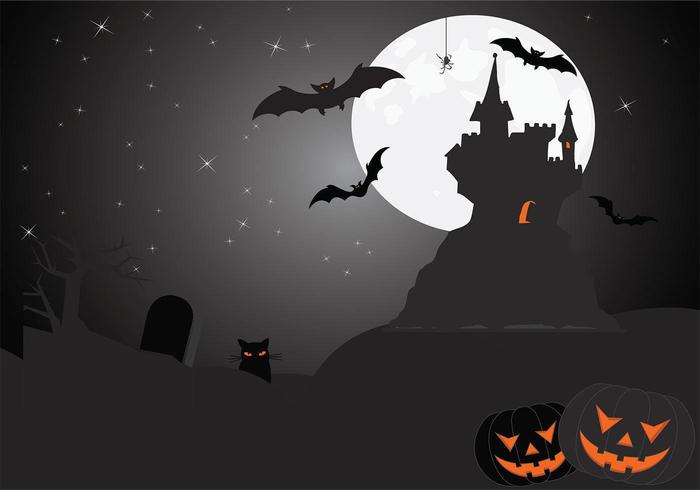Eerie Halloween Vector Wallpaper