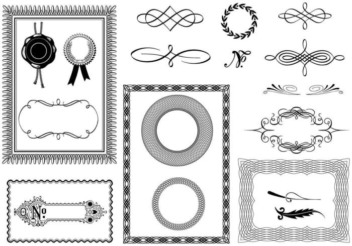 Certificate Vector Elements Pack