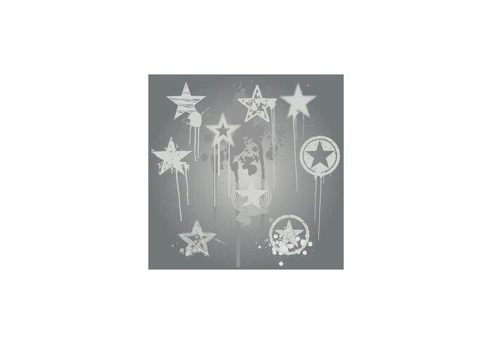 Grunge Star Vector Design Elements Grunge Star Vector Design Elements