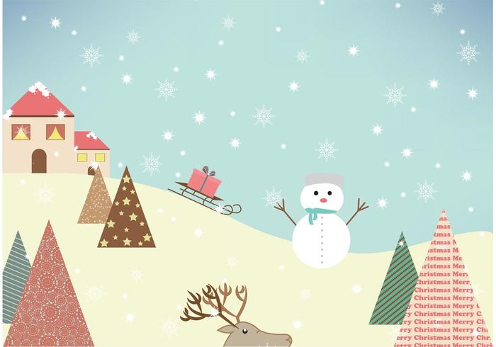 Winter vector on mountain Winter vector on mountain
