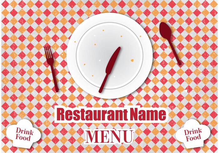 Retro restaurant menu design