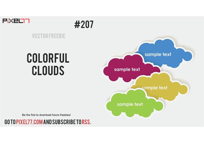 Free Vector of the Day #207: Colorful Clouds Free Vector of the Day #207: Colorful Clouds