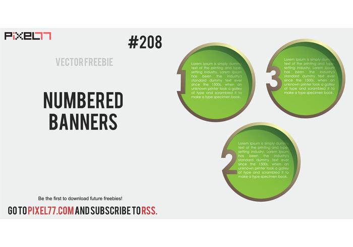 Free Vector of the Day #208: Numbered Banners Free Vector of the Day #208: Numbered Banners