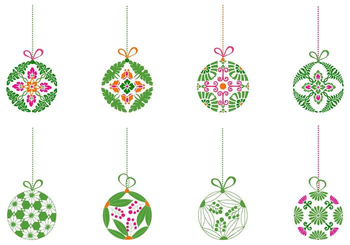 Decorative Christmas Ball Ornament Vector Pack